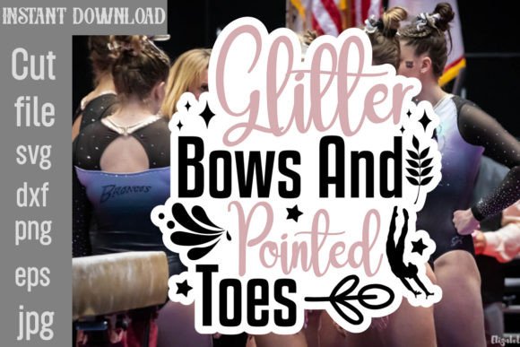 Glitter Bows and Pointed Toes SVG Cut File