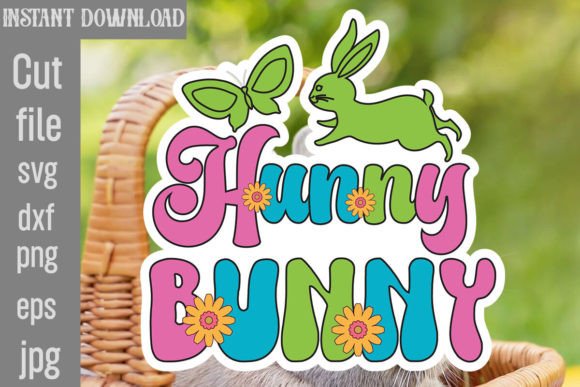 Retro Easter SVG Sticker Design