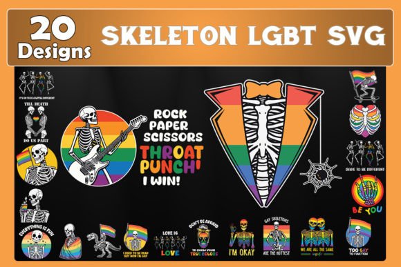 Skeleton LGBT SVG Bundle: Graphics and Crafts